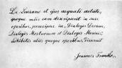 Autograph of the title (in latin) of…