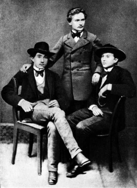 И. Франко с товарищами. Фото 1875 г.
