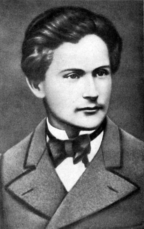 Ivan Franko. Detail of group photo 1875